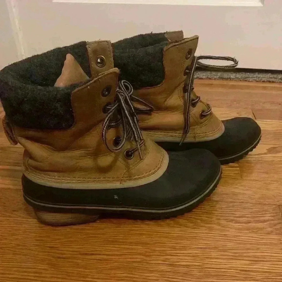 Sorel Slimpack Lace II Duck Boots, Womens Size 7.5 NL2348-286 Elk Black - Picture 4 of 12